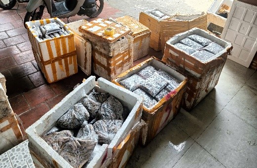 Thanh Hóa tiêu hủy trên 1 tấn thực phẩm không rõ nguồn gốc xuất xứ.